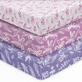 Baby Crib Sheets for Boys Girls, Breathable Soft Microfiber Baby Sheet Purple by Unnivoll