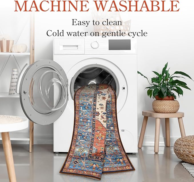 Lahome Boho 2x3 Washable Kitchen Rugs, Throw Non-Slip Backing Small Door Rug - Image 4