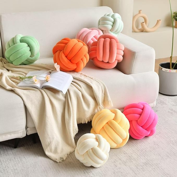 Decorative Throw Knot Pillow Ball - Image 3