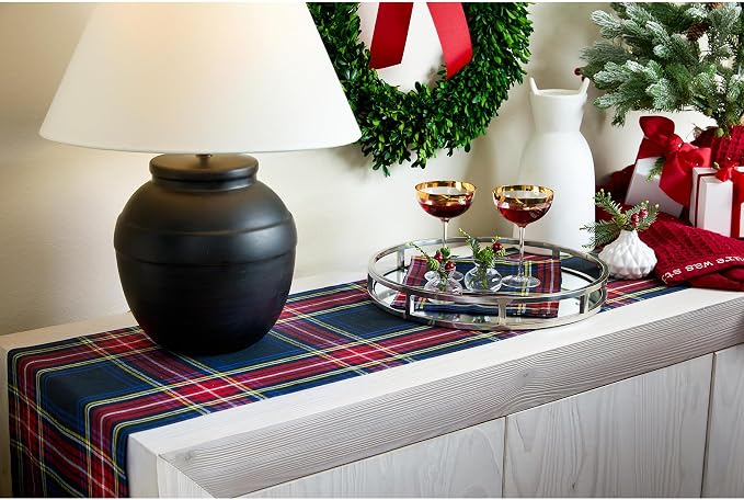 Solino Home Linen Plaid Table Runner 60 Inches - Image 9