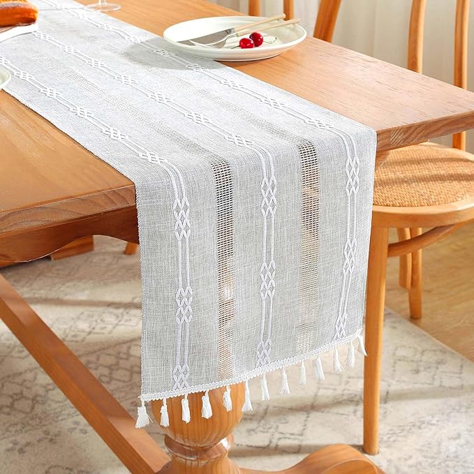 Farmhouse Table Runner, Rustic Cutout Table Runners - Image 2