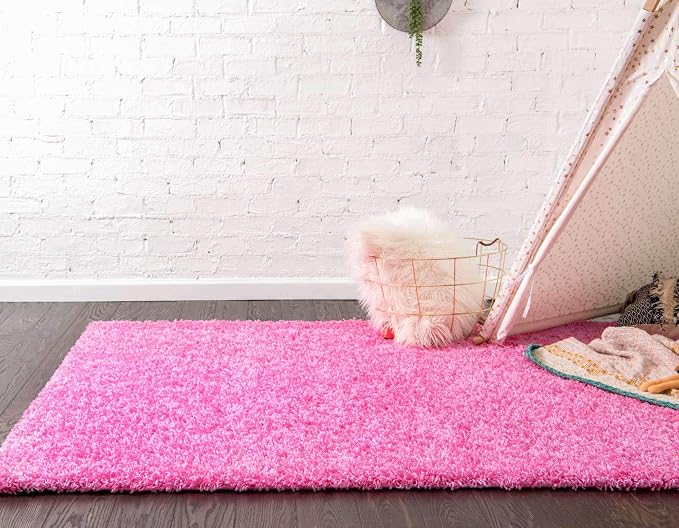 Unique Loom Solid Shag Collection Area Rug - Image 3