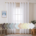 MIULEE Natural Linen Sheer Window Curtains by MIULEE
