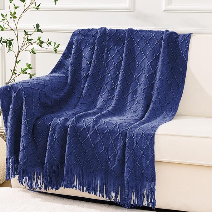 inhand Navy Blue Throw Blanket for Couch and Bed, Soft Living Room Home Decor - Image 7