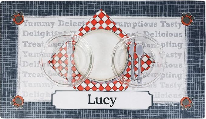 Drymate Personalized Pet Bowl Placemat, Custom Dog & Cat Food Feeding Mat - Image 2