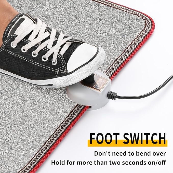 AC 110V Heated Floor Mat for Foot, Electric Heated Foot Warmers for Office - Image 2