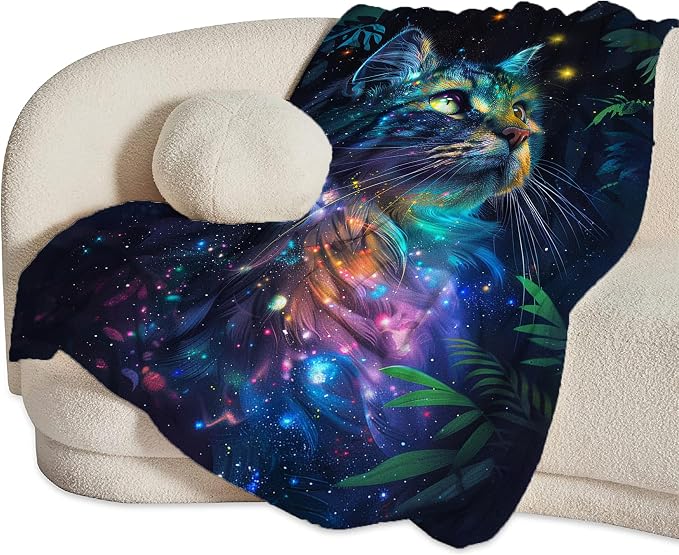 Fantasy Cat Blanket Cat Throw Blanket Cat Gifts and Decor Cat Blanket - Image 6