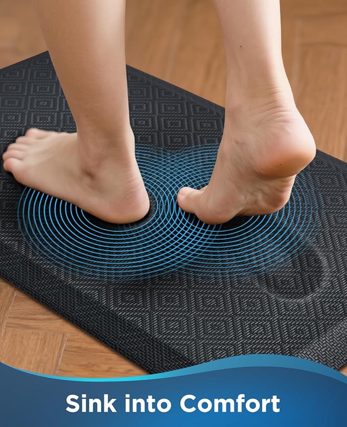 Ophanie Kitchen Mats for Floor, 3/4 inch Thick, 20x32 Anti Fatigue Cushioned Mat - Image 2