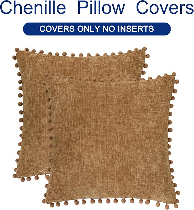 CaliTime Throw Pillow Covers Decorative 18 X 18 Inches Pack of 2 Cozy Solid - Image 6