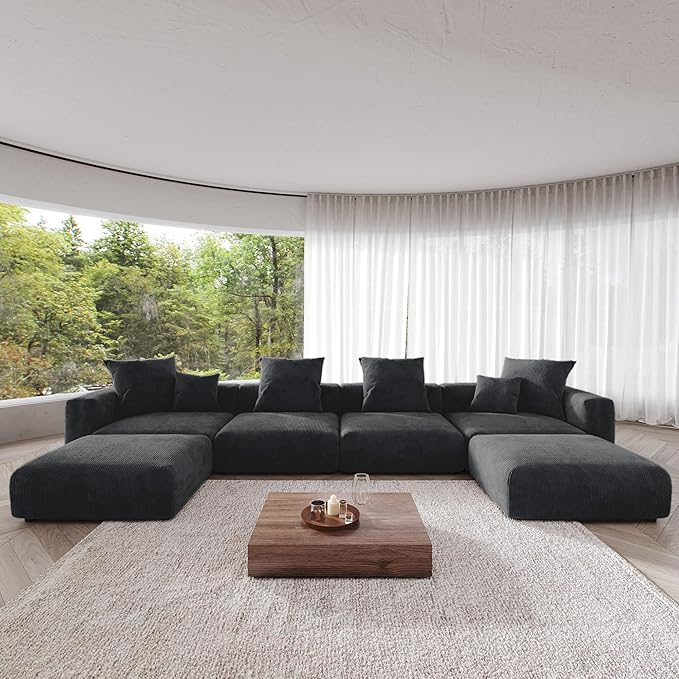 JACH 181" Oversized Modular Sectional Sofa, U-Shaped Deep 4-Seats Sectional - Image 5