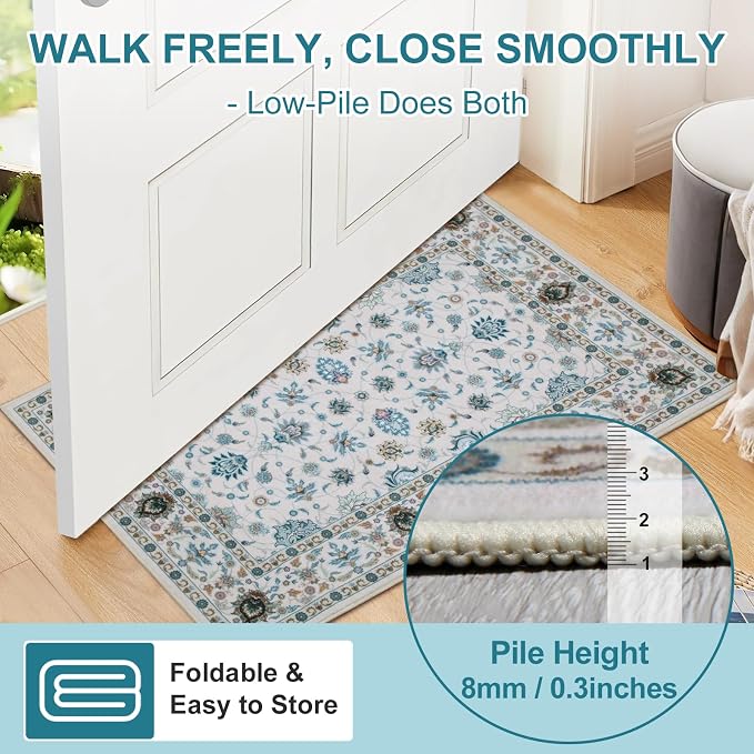 WILLSUN Washable Area Rugs, 9x12 Non-Slip Boho Large Area Rugs - Image 4