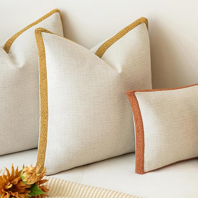 a moment Loop Yarn Linen-Like Pillow Cover Natural Soft Decorative Throw Pillow - Image 7