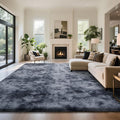 Fluffy Rug Shaggy Area Rug, Mottling Dark Grey 9x12 Area Rugs by Yongyangjuxi