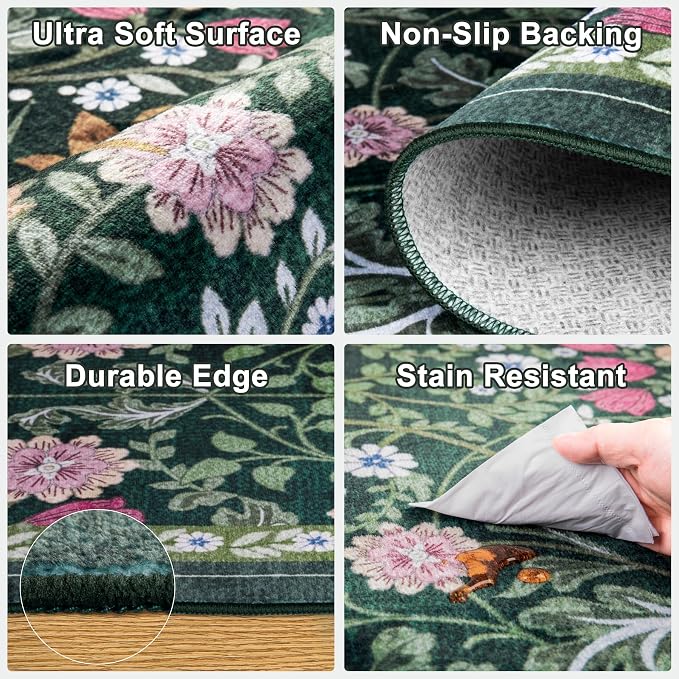 Runner Rug for Entryway: 2.6x8 Kitchen Rugs Non Slip Washable Ultra-Thin Soft - Image 8