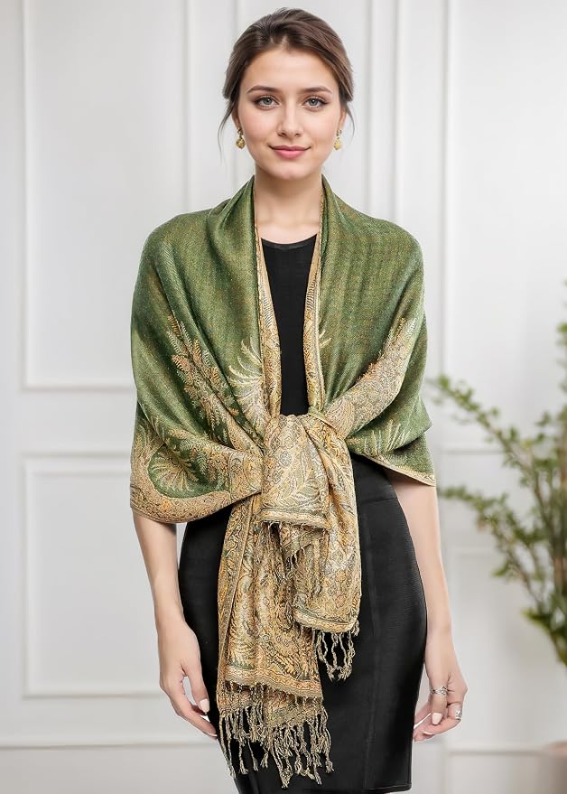Achillea Big Paisley Pashmina Shawl Wrap - Image 5