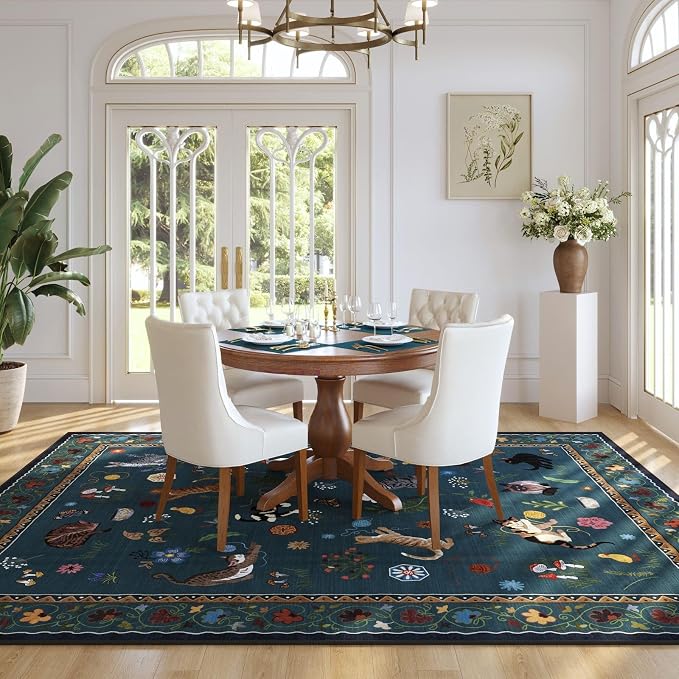 Rugcomf Area Rugs 8x10 Rug for Living Room Clearance Washable Boho Area Rug Non - Image 3