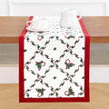 Solino Home 100% Pure Linen Christmas Table Runner 72 Inches Long by SolinoHome