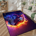 5' X 7' Galaxy Tiger Rug 3D Fierce Tigers Area Rugs by CERYUEE