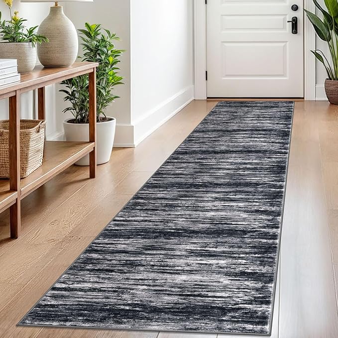 2x8 Modern Abstract Runner Rug for Hallways, Non-Shedding Washable Rug for by SiiloomRug