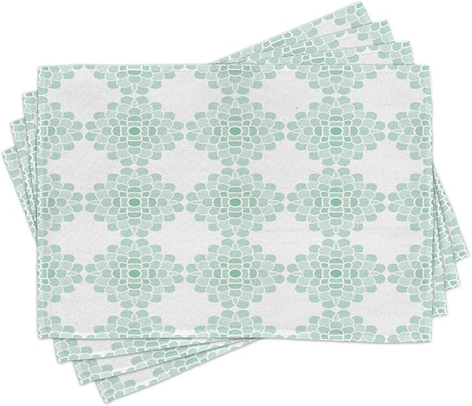 Ambesonne Floral Place Mats Set of 4, Abstract Horizontal Lines Geometric Bold by Ambesonne