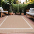 Bordered Outdoor Rug 9x12 Washable Outside Carpet by Unknown