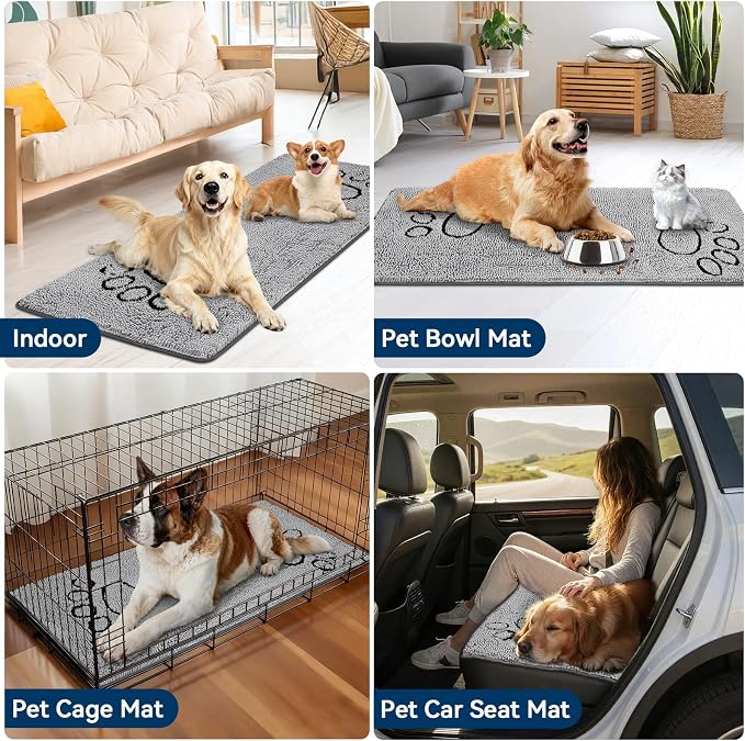 Bcoimo Super Absorbent Dog Door Mat, Pet Rugs - Image 6