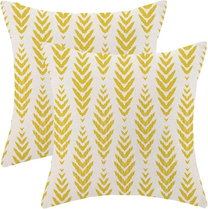 BETGINY Yellow Boho Pillow Covers 18 x 18 Inch Pack of 2, Bohemian Ethnic by BETGINY