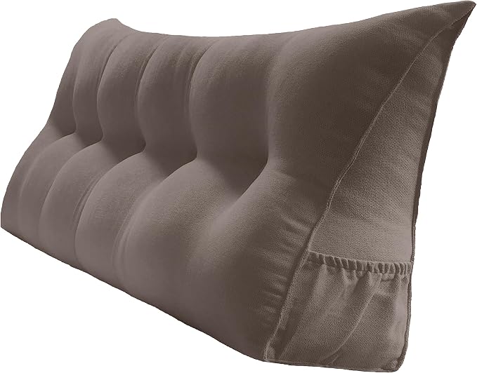 Triangular Reading Bed Rest Pillow Large Bolster Cushion Headboard Backrest by PEACHWELL