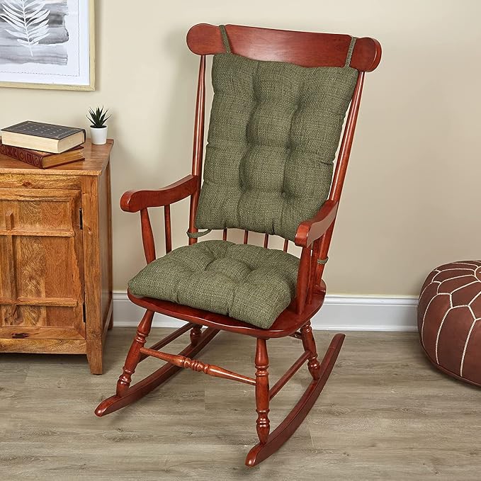 Klear Vu Omega Non-Slip Rocking Chair Cushion Set, Assembled in USA, Thick by KlearVUHomeTextiles