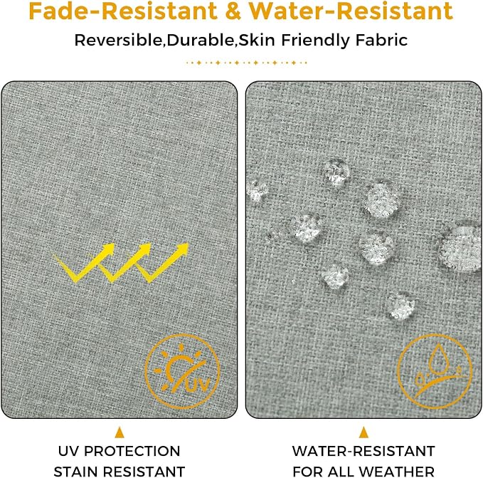 FUNHOME Outdoor Chair Cushions 19 x19 Inch, Water Resistant Tufted Seat - Image 8