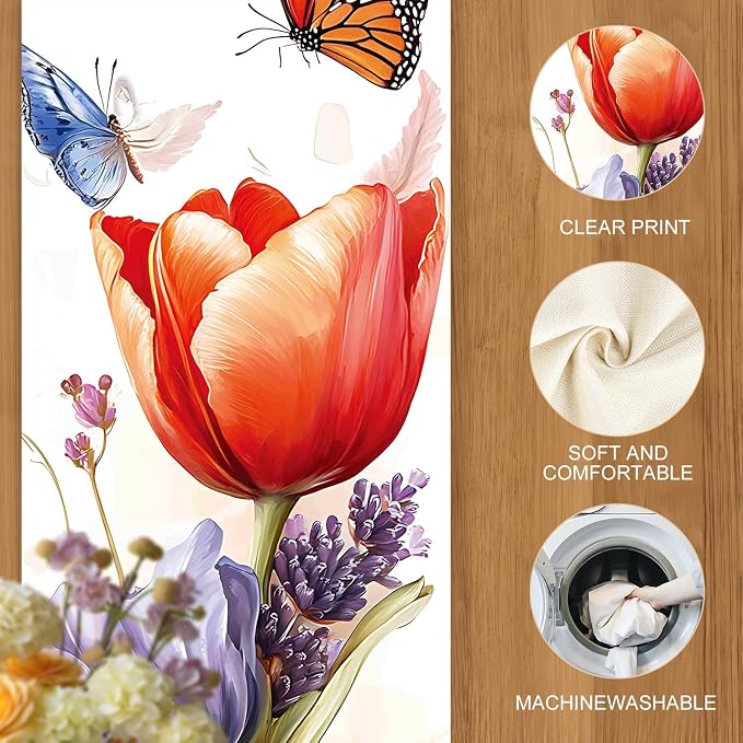 Floral Table Runner – 13x72 Inch Spring Summer Table Decor - Image 4