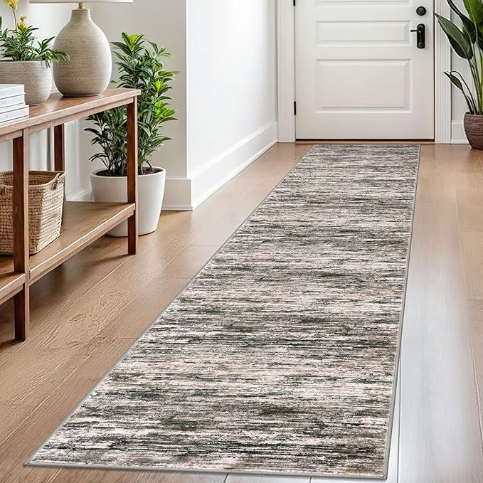 2x8 Modern Abstract Runner Rug for Hallways, Non-Shedding Washable Rug for by SiiloomRug