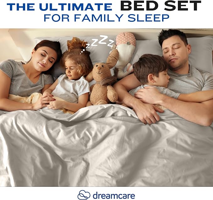 DREAMCARE California King Sheet Sets – 4 pcs Cooling Sheets – up to 21” Deep - Image 8