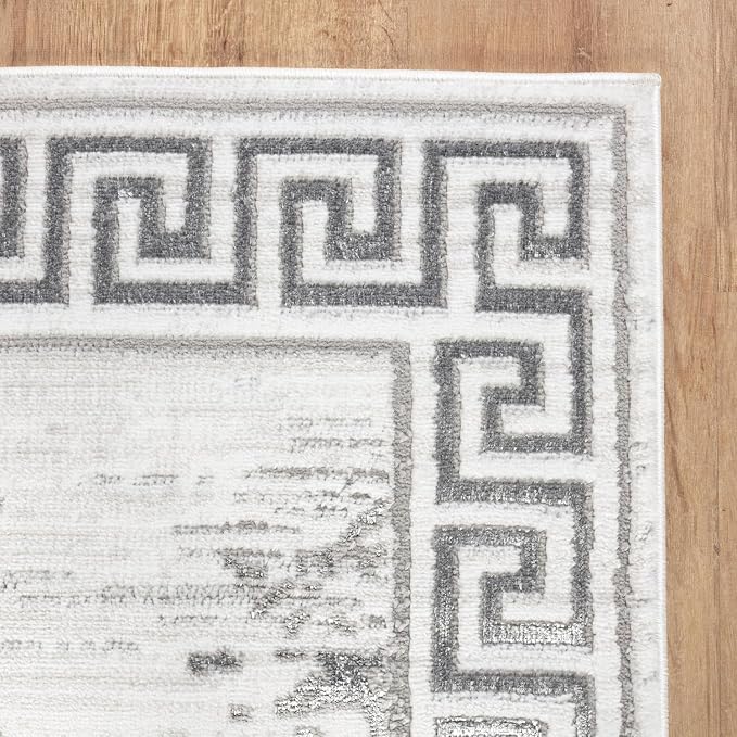 GLORY RUGS Area Rugs Marble 2x7 Cream Gray Carpet Modern Abstract Rug Living - Image 3