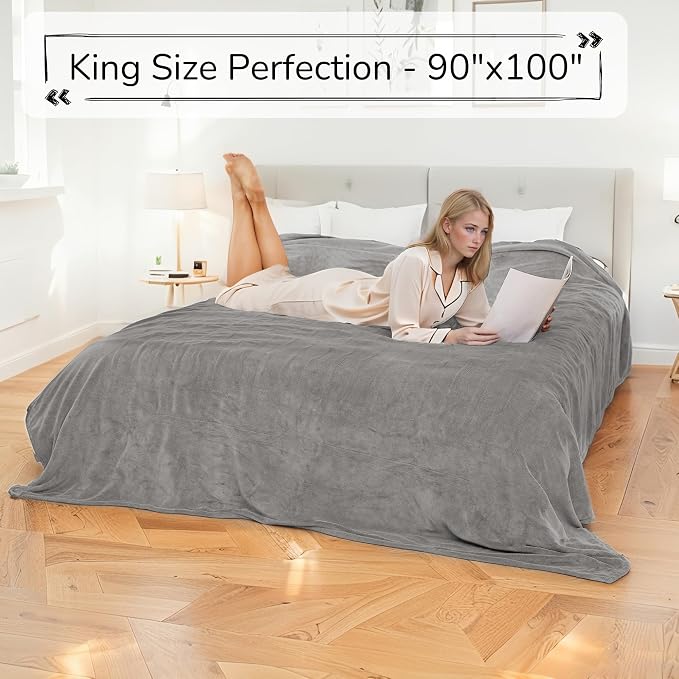 Electric Heated Blanket King Size 90"x100" - Image 2