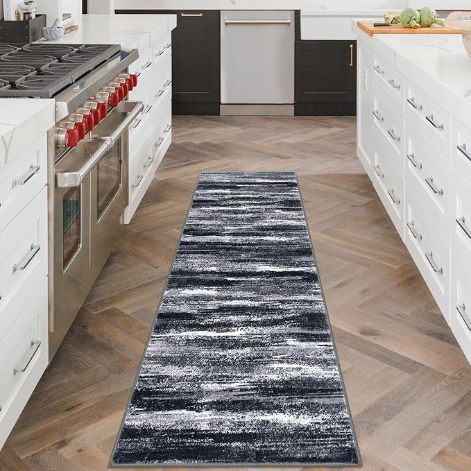 Modern Abstract Runner Rug 2x6 - Image 2