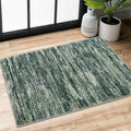 2x3 Modern Abstract Rug for Entryway, Dark Green Super Soft Small Area Rug by SiiloomRug