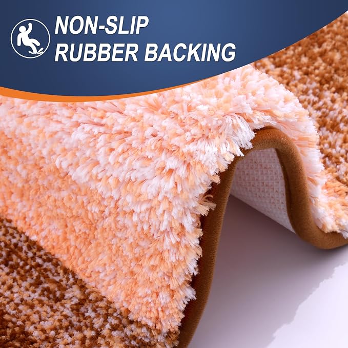 OLANLY Luxury Toilet Rugs U-Shaped 24x20, Extra Soft and Absorbent Microfiber - Image 5