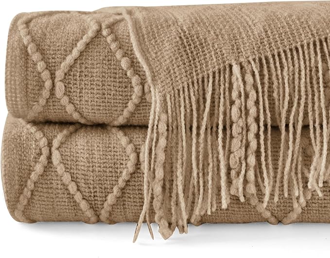 inhand Knitted Throw Blankets for Couch and Bed, Soft Cozy Knit Blanket - Image 7