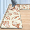 Kitchen Mats for Floor Cushioned Anti Fatigue Sets of 2 Beach Theme Kitchen by Tritard