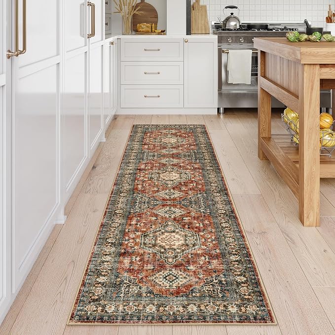 Lahome Oriental Hallway Runner Rug Non Slip, 2.5x8 Kitchen Washable Runner Soft - Image 3