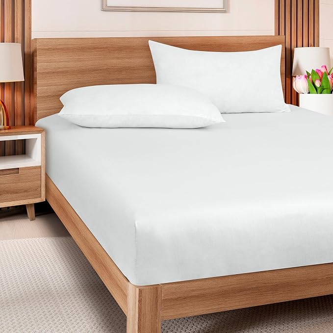 ROYALE LINENS 300 Thread Count 100% Long Staple Combed Cotton Fitted Sheet Full - Image 8