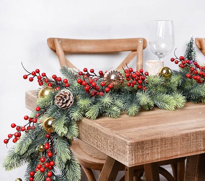 DearHouse 6Foot Artificial Pine Garland - Image 3