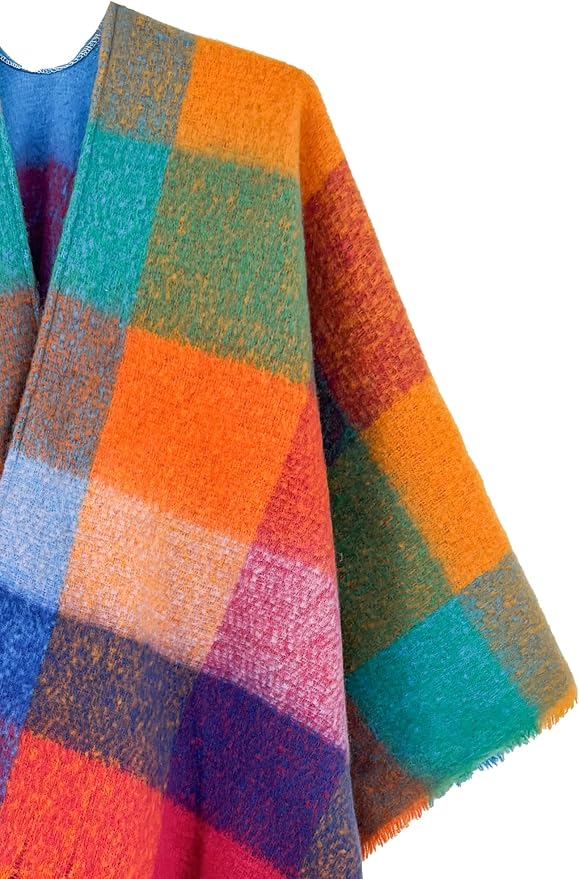 Breezy Lane Women's Shawl Wraps Warm Poncho Ruana Wrap Cardigan - Image 4