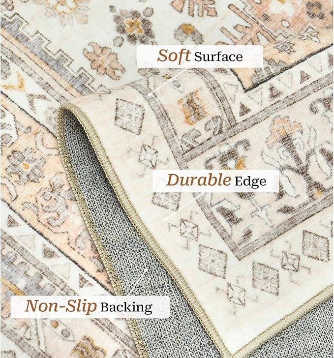 zesthome 6x9 Area Rug, Super Soft Washable Rugs - Image 4