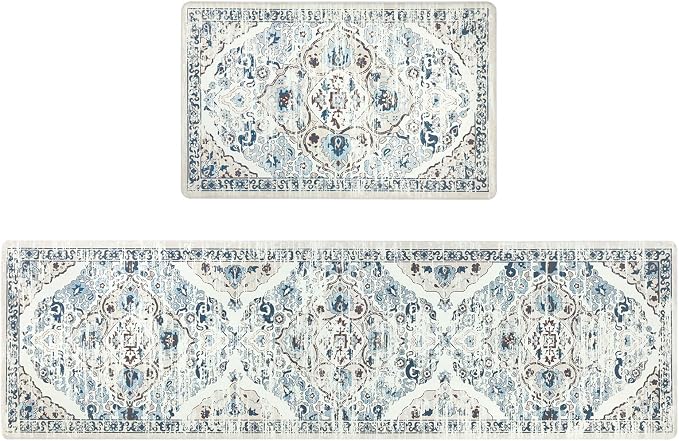 Ileading Anti Fatigue Kitchen Rugs Sets of 2 Cushioned Kitchen Mats by Ileading