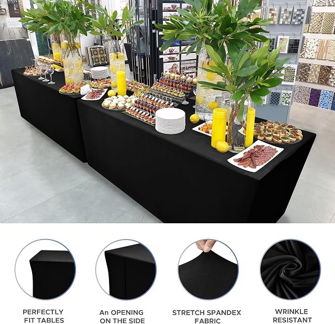 Nasitos Black Fitted Table Covers - Image 3