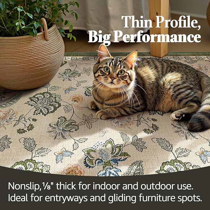 jinchan Elora 3x10 Floral Runner Rug - Image 5