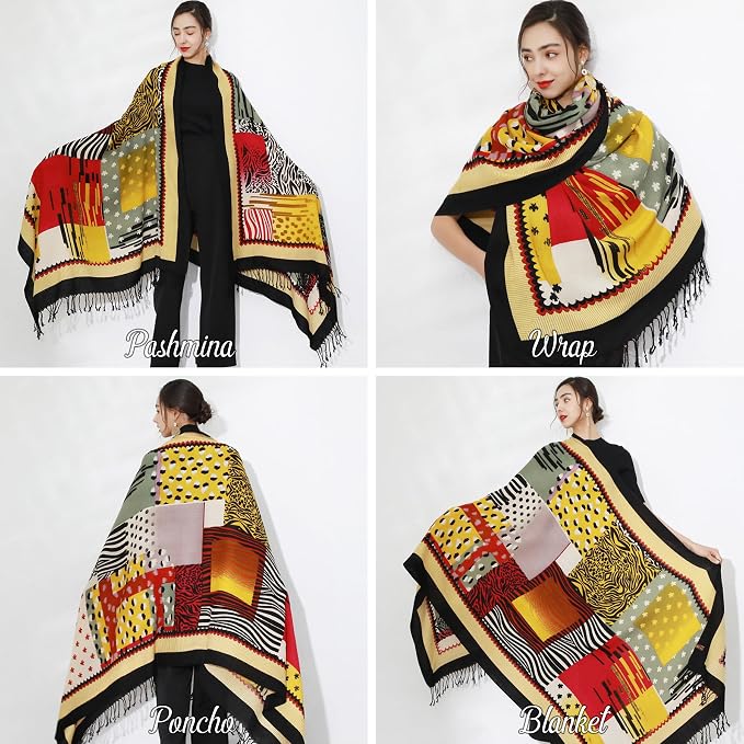DANA XU 100% Merino Wool Pashmina Shawl - Image 5