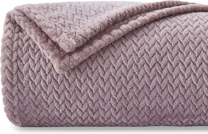 NEWCOSPLAY Super Soft Twin Blanket Light Purple Premium Silky Flannel Fleece by NEWCOSPLAY